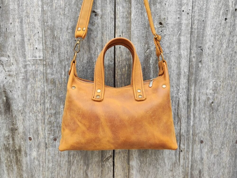 Bolso Marrón Piel Artesano